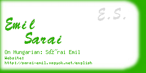 emil sarai business card